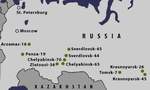 La mappa delle citta "segrete" dove erano situati i complessi nucleari in Russia
